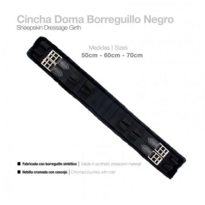 Cincha Doma con Borreguillo Negro 4108821D-K