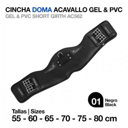 Cincha Doma Acavallo Gel & Pvc AC562 Negro
