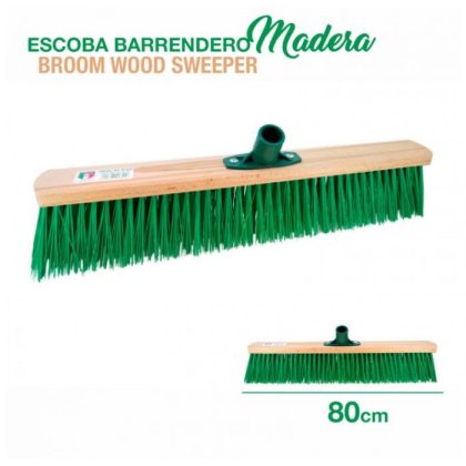 ESCOBA BARRENDERO MADERA 80CM