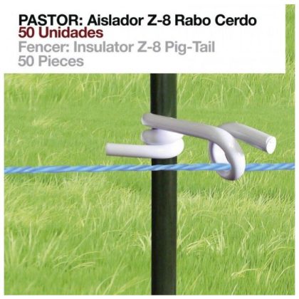 Pastor: Aislador Z-8 Rabo-Cerdo (50 Uds)