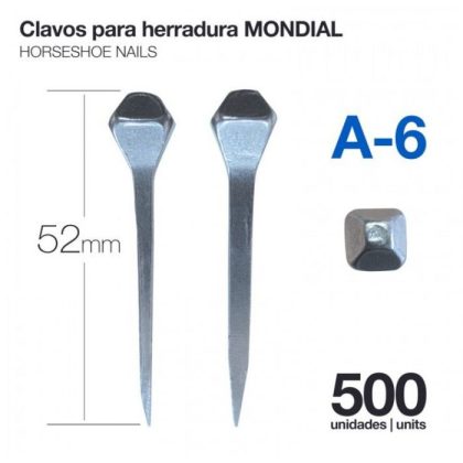 Clavos para Herradura Mondial A-6 500 Uds
