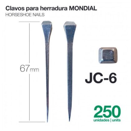 Clavos para Herradura Mondial JC-6 250 Uds