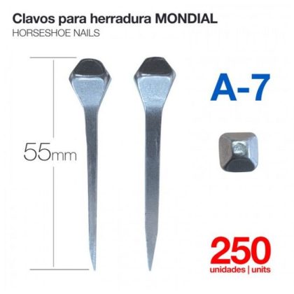 Clavos para Herradura Mondial A-7 250 Uds