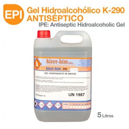EPI: Gel Hidroalcohólico Antiseptico K-290/5 5 Litros