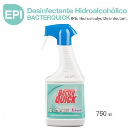 EPI: Desinfectante Hidroalcohólico Bacterquick Spray 750ml