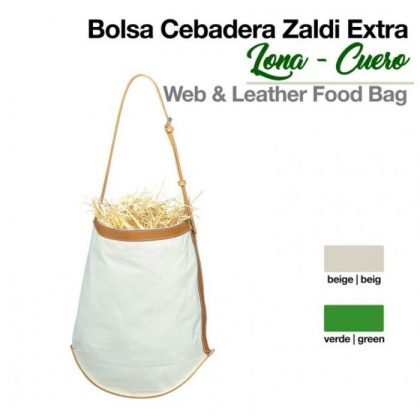 Bolsa Cebadera Zaldi-Extra- de Lona/Cuero