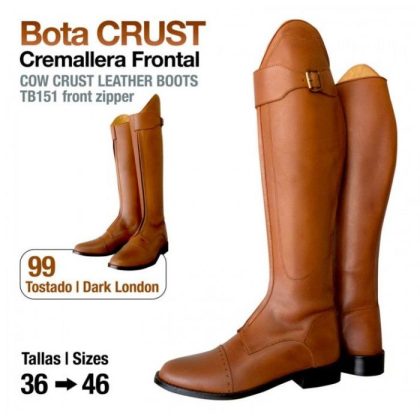 Bota Crust Cremallera Frotal TB151 Tostado