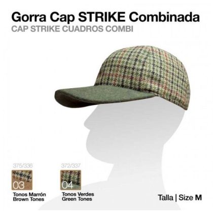 Gorra Cap Strike Combinada Cuadros