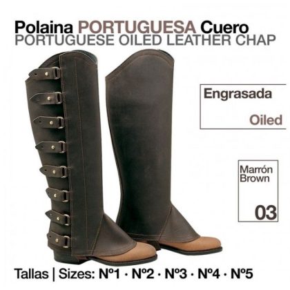 Polaina Portuguesa Cuero Engrasada