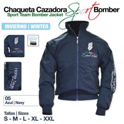 Chaqueta Cazadora Sport Bomber Invierno Azul
