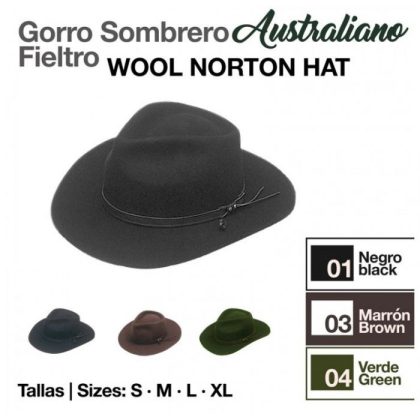 Sombrero Australiano de Fieltro Impermeable