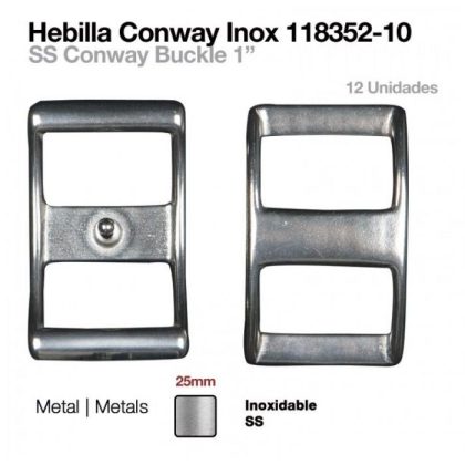 Hebilla Conway Inoxidable 25 mm (12Uds)
