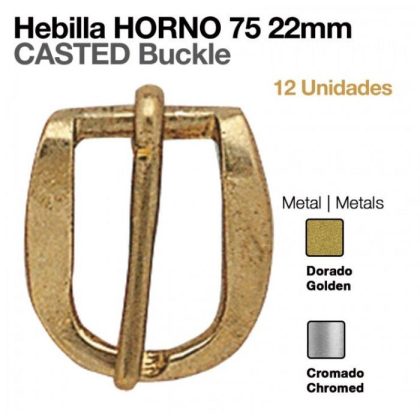 Hebilla Horno Cromada 22 mm (12Uds)
