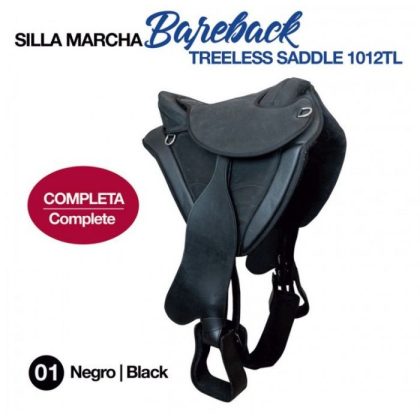 Silla Marcha Bareback New Completa Negra