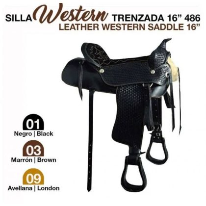 Silla Western Trenzada 16" 486