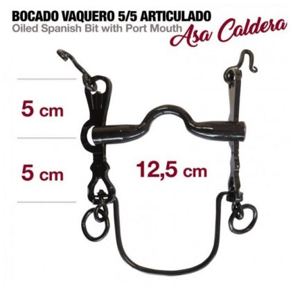 Bocado Vaquero 5/5 Articulado Asa Caldera 12.5 cm