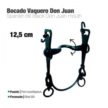 Bocado Vaquero Don Juan 2A Pavonado 12.5 cm