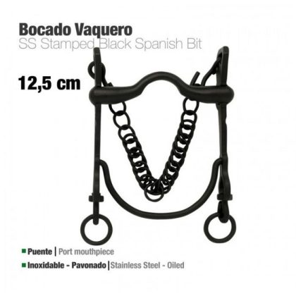 Bocado Vaquero Pavonado Inoxidable 217971SMK 12.5 cm