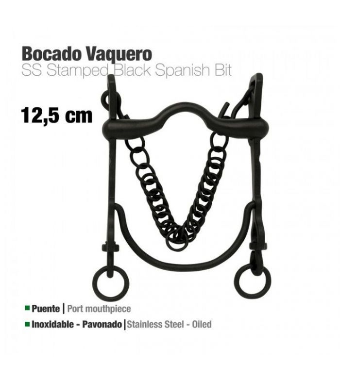 Bocado Vaquero Pavonado Inoxidable 217971SMK 12.5 cm