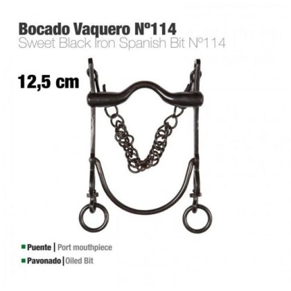 Bocado Vaquero Económico Nº114 Pavonado 12.5 cm