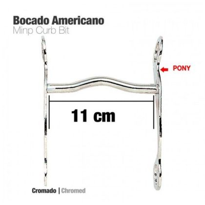Bocado Americano Cromado para Pony