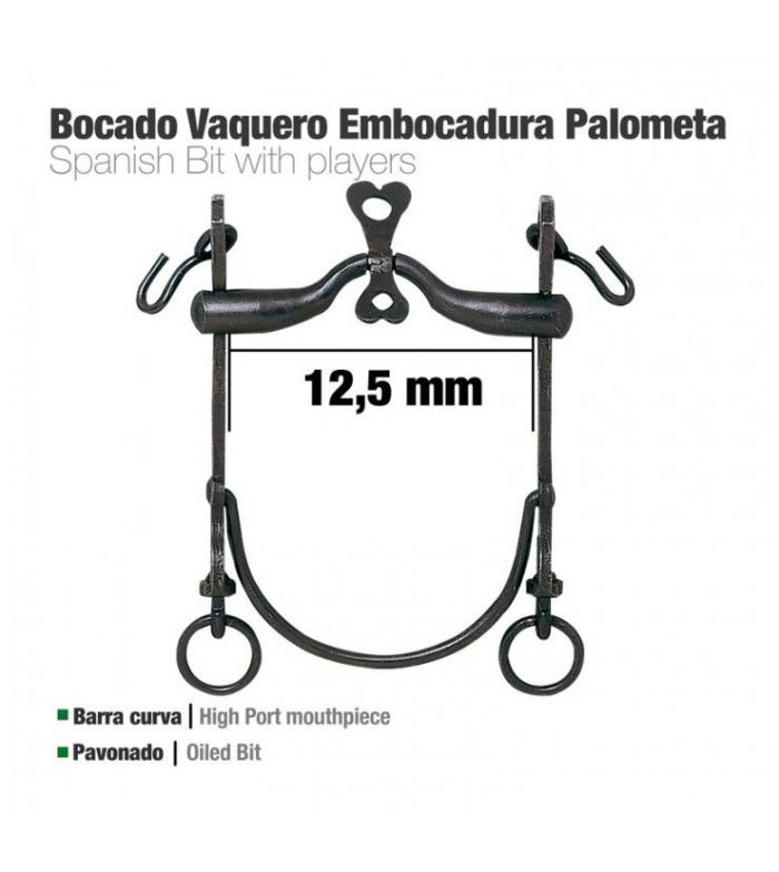 Bocado Vaquero B/Curva Embocadura Palometa 12.5 Cm - Paracaballos.com